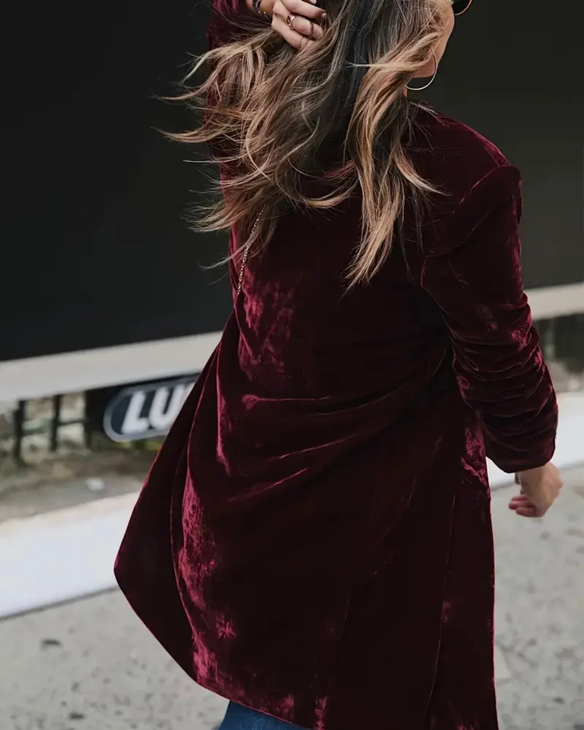 Burgandy Velvet Blazer