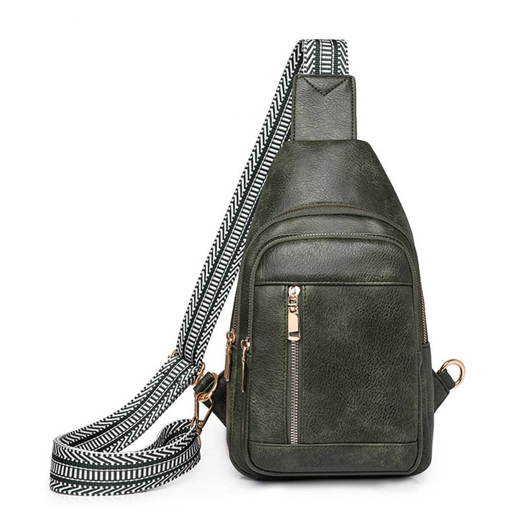 Vegan Leather Crossbody Bag