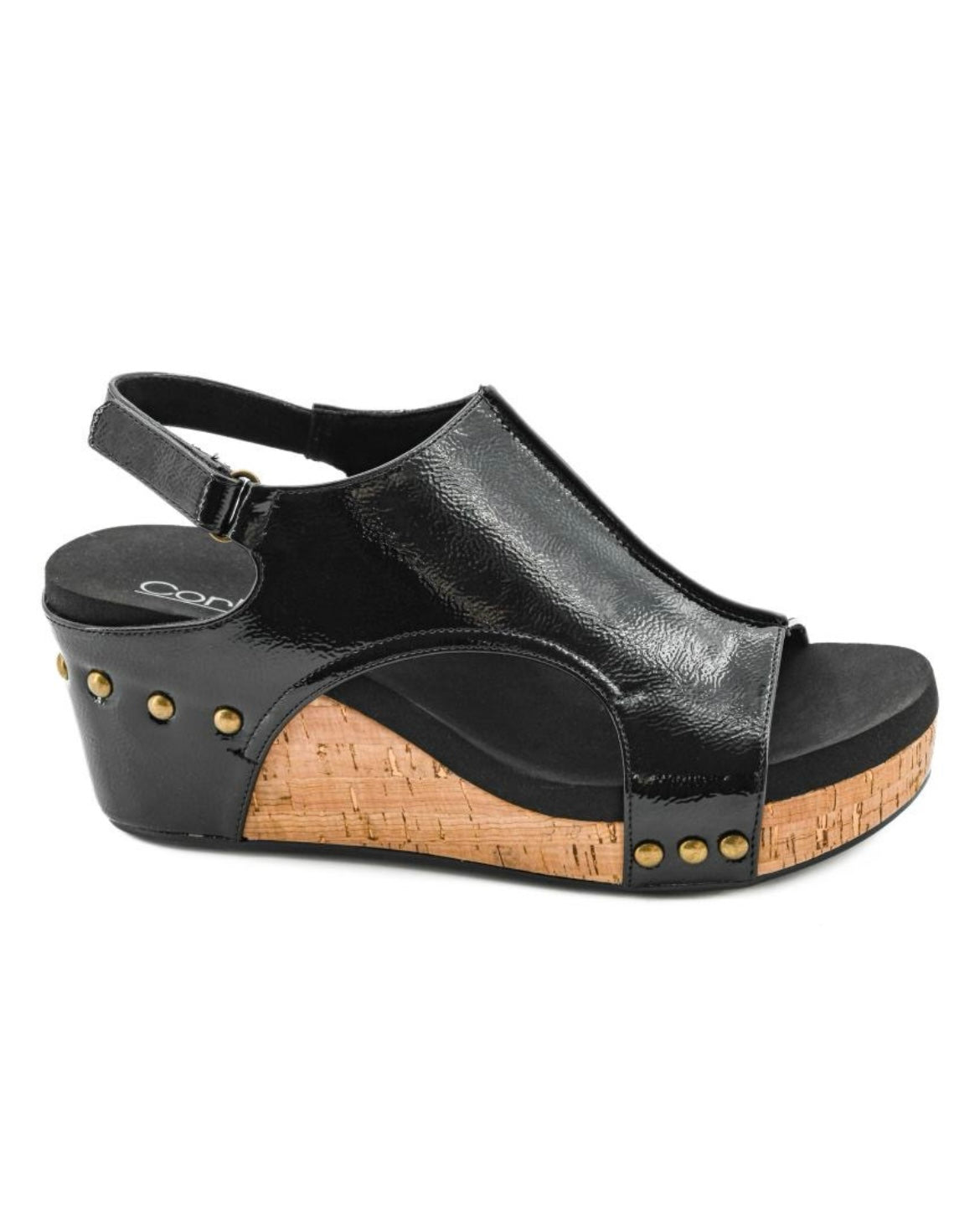 Carley Wedge Black Patent