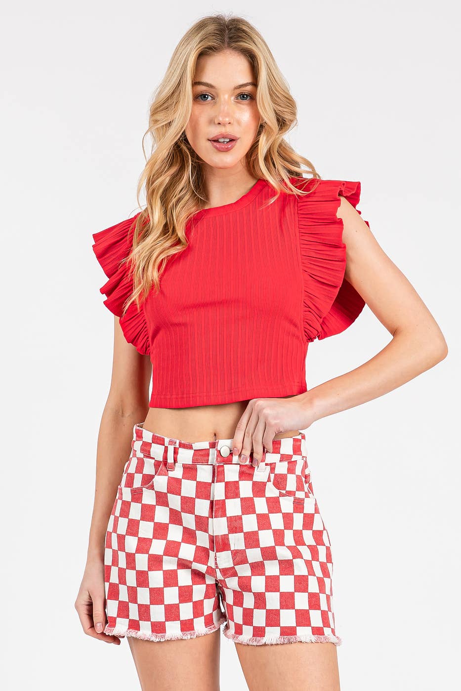 Game Day Checkered Shorts