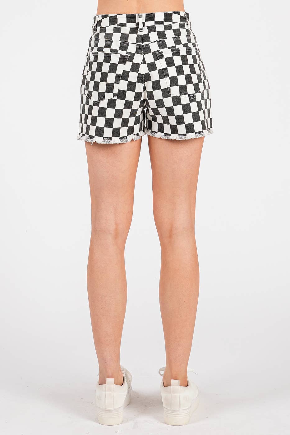 Black Gameday Checkered Shorts