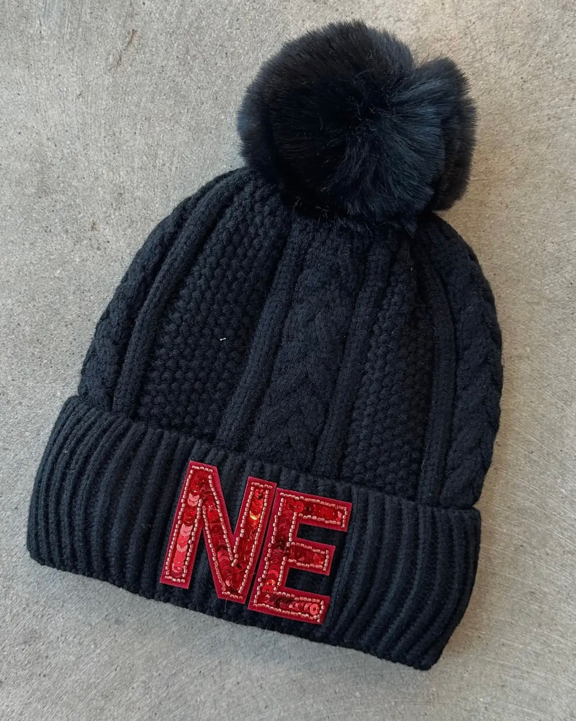 Nebraska Bling Beanie (black)