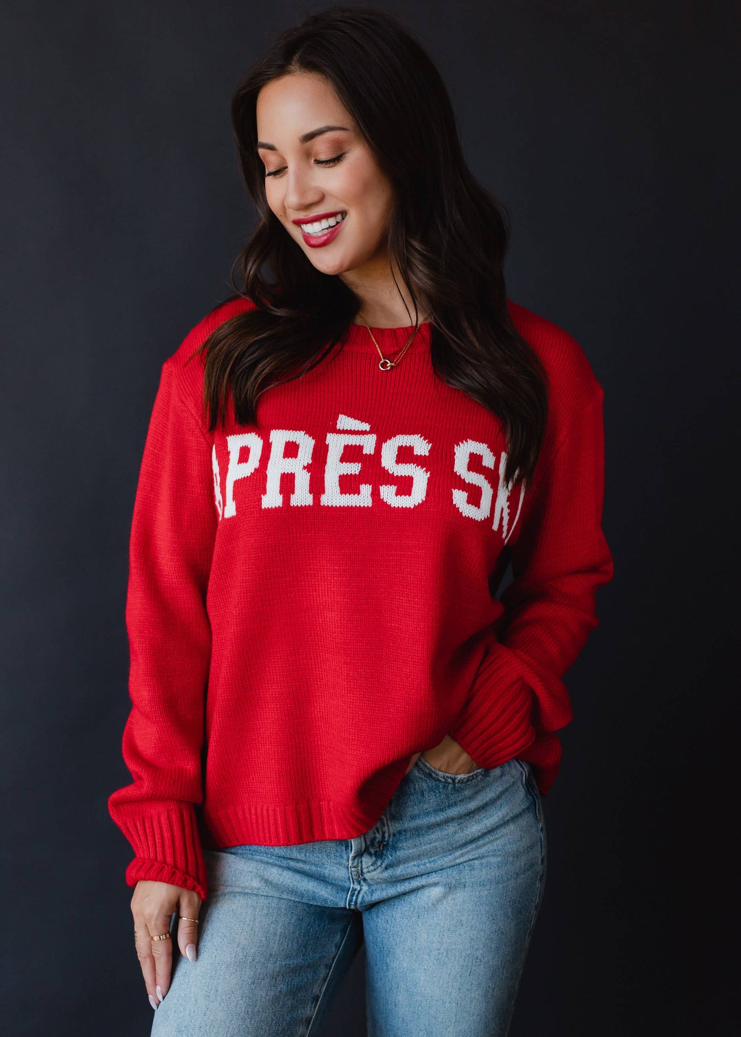 Red Apres Ski Sweater