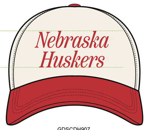 Nebraska 3D Script Canvas Trucker Hat