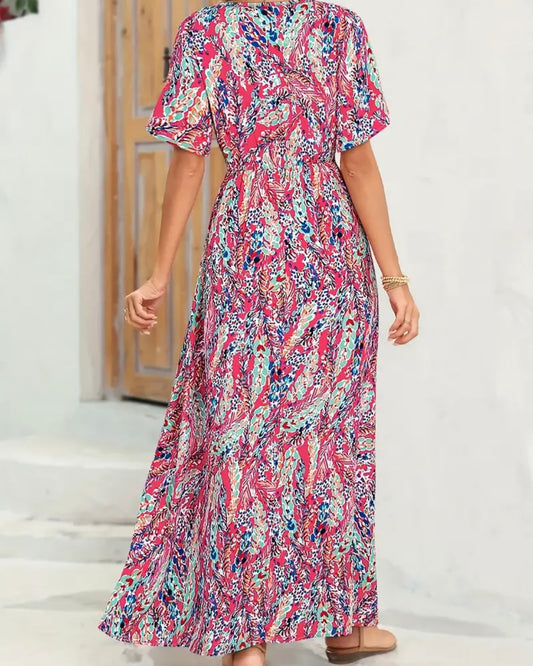 Pink Floral Maxi Dress