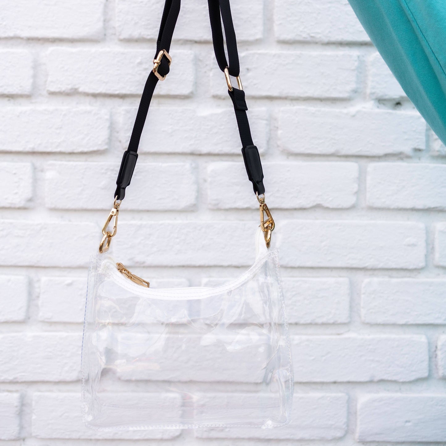 White/Black Clear Stadium Bag