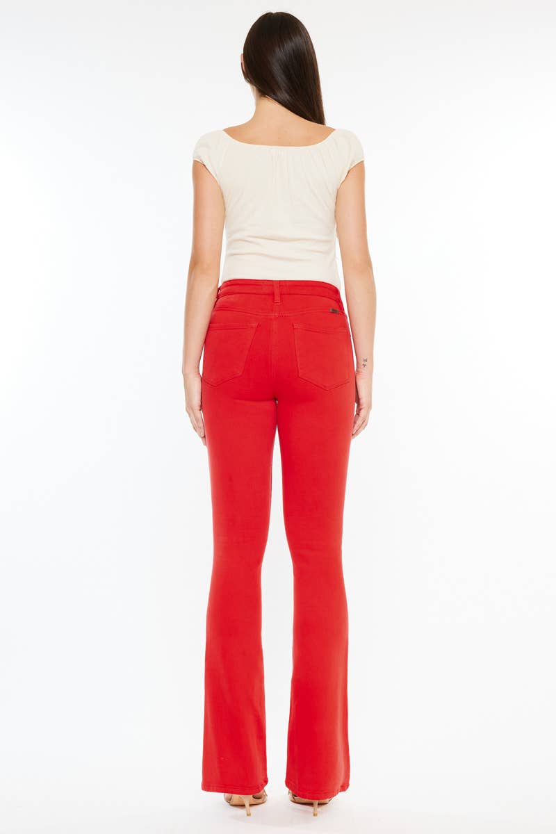 Kan Can High Rise Red Bootcut