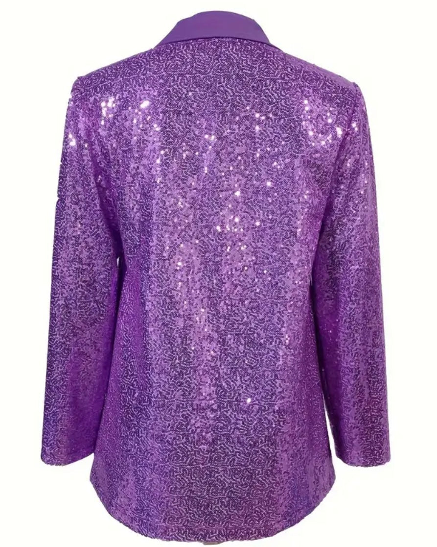 Lilac Sequin Blazer