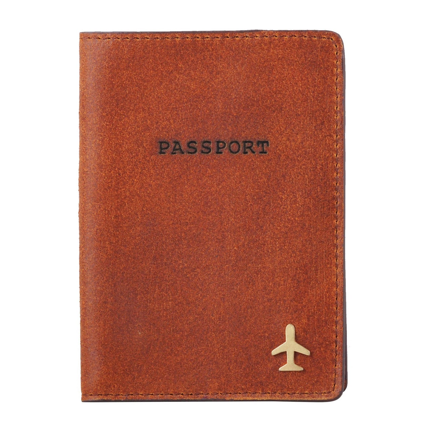 Tan Leather Passport Holder