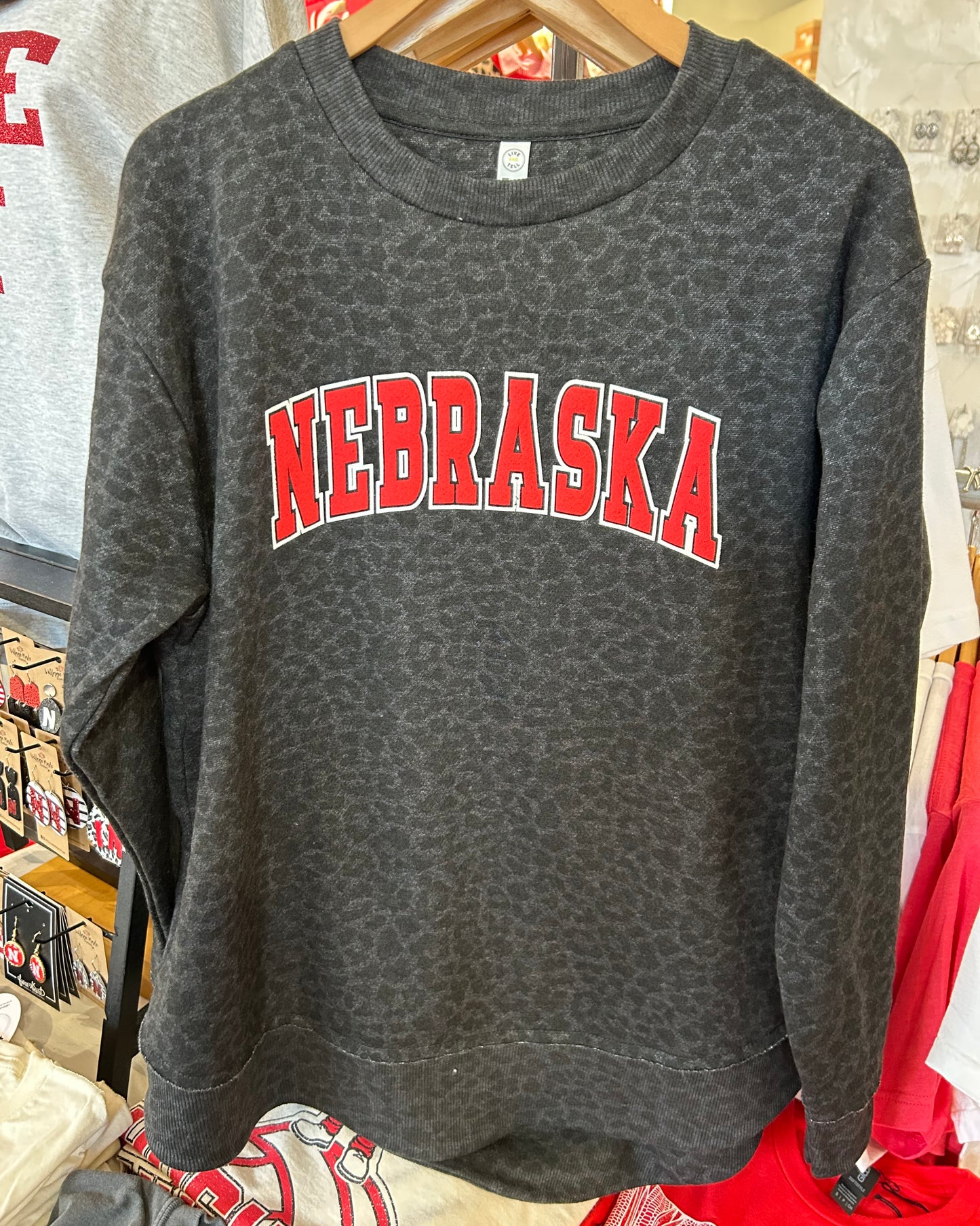 Nebraska Animal Print Sweatshirt
