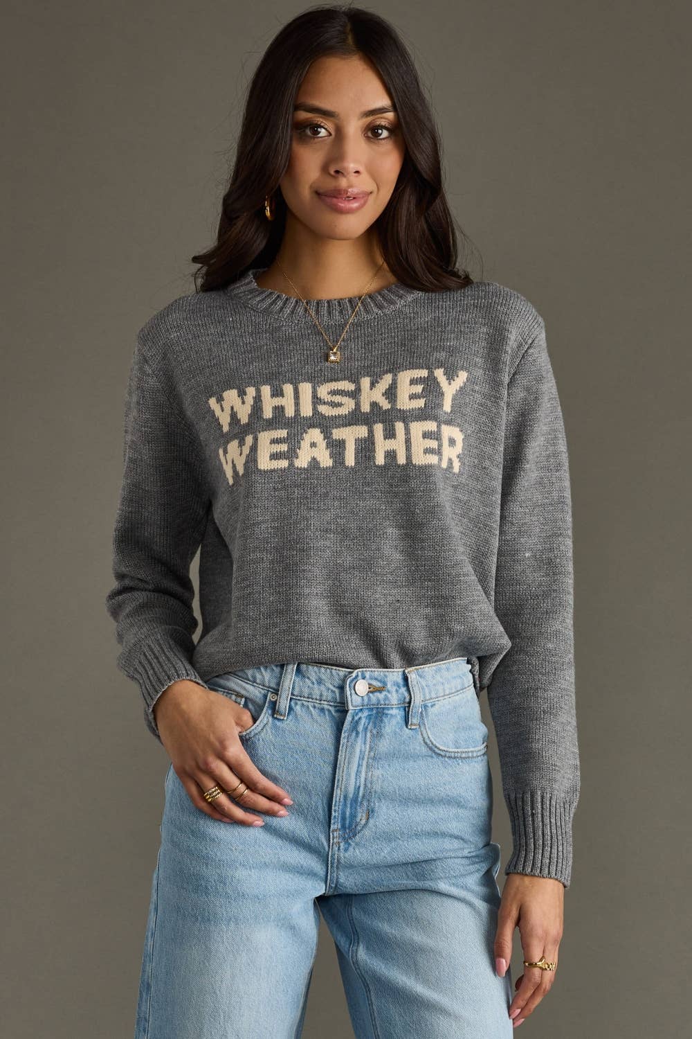 Gray Whiskey Weather Sweater