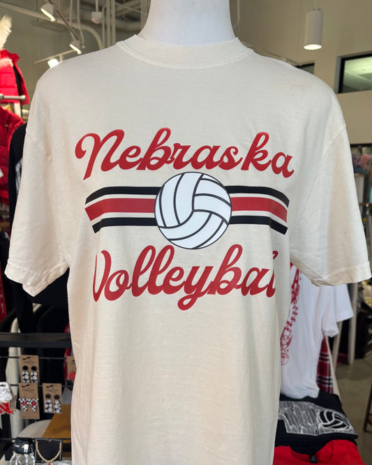 Nebraska Retro Volleyball Tee