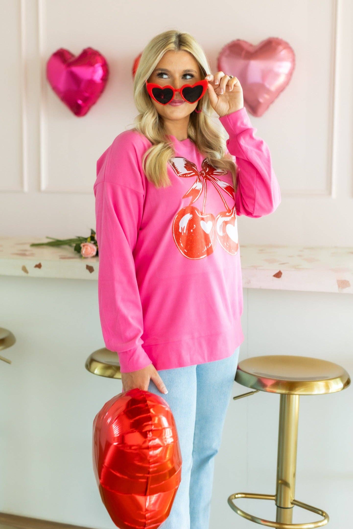 Cherry Heart Sweatshirt