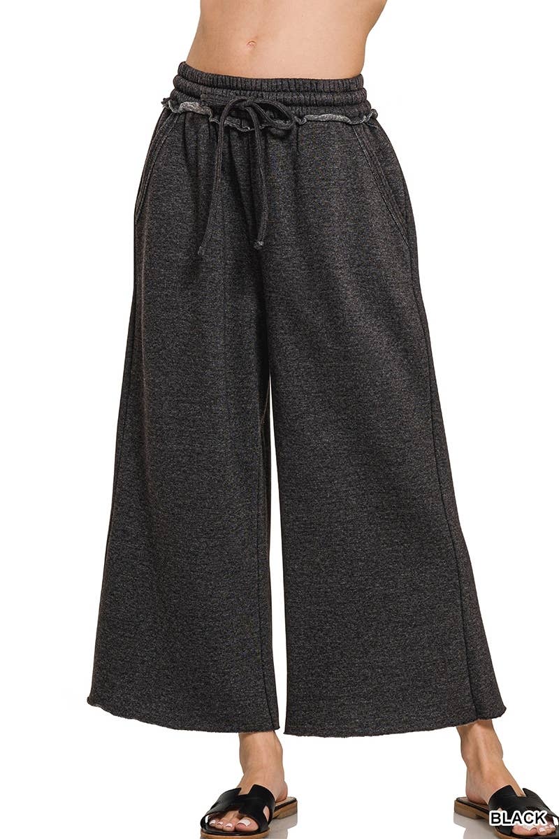 Acid Wash Cropped Sweatpants