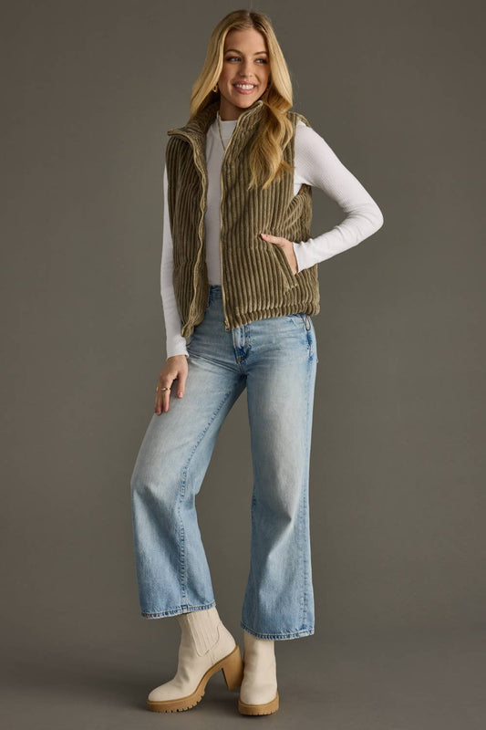 Olive Corduroy Vest