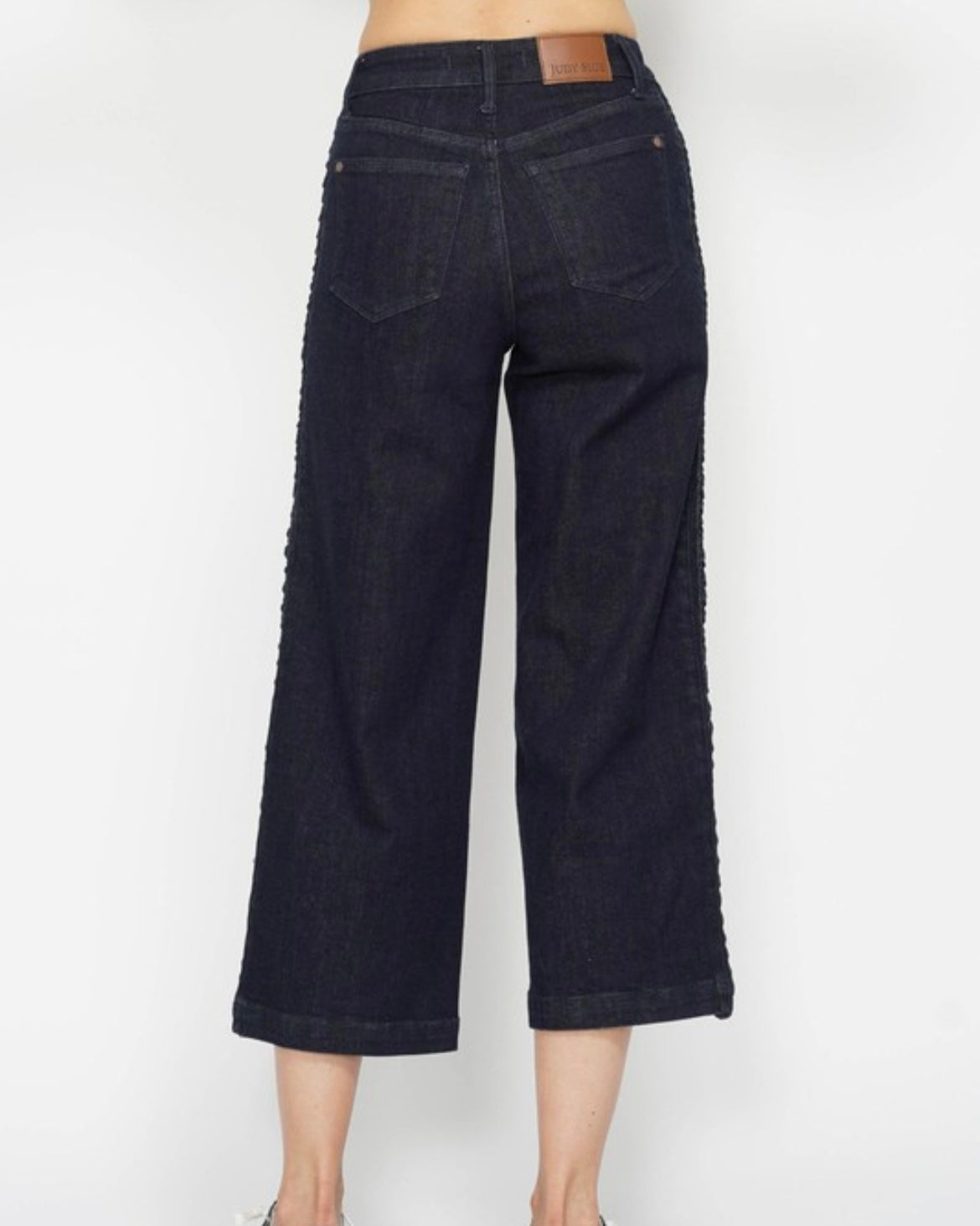 HW Wide Leg Crop Braid Detail
