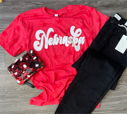 Nebraska Ghost Star Graphic Tee