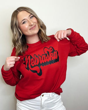 Nebraska 3D Retro Sweatshirt