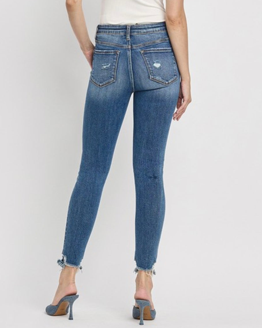 High Rise Ankle Skinny