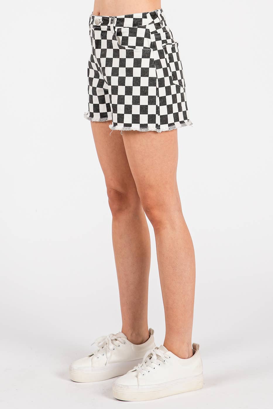 Black Gameday Checkered Shorts