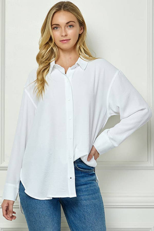 Oversized Boyfriend Light Weight Button Up