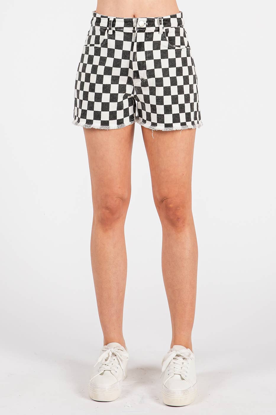 Black Gameday Checkered Shorts