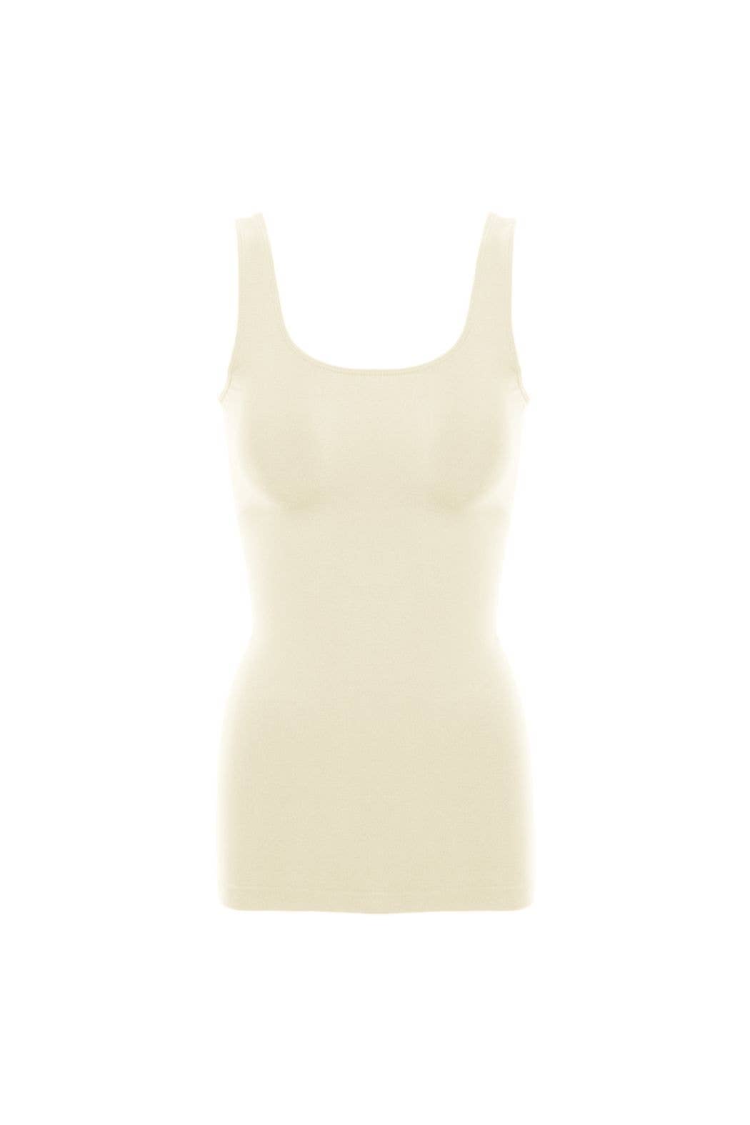 Seamless Scoop Neck Tank Top: Grey