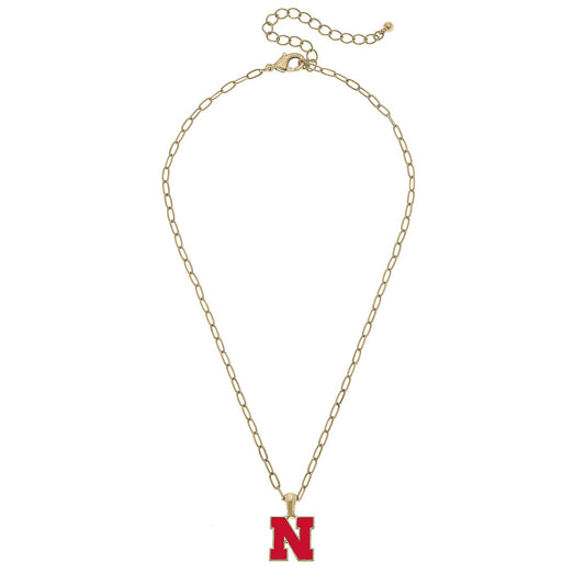Nebraska Cornhuskers Enamel Pendant Necklace