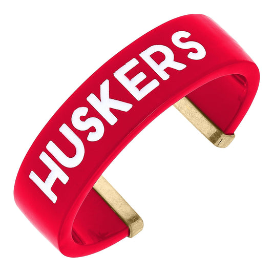 Nebraska Cornhuskers Resin Cuff Bracelet