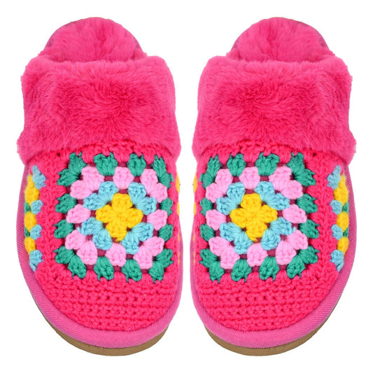 Handmade Pink Crochet C.C Slippers