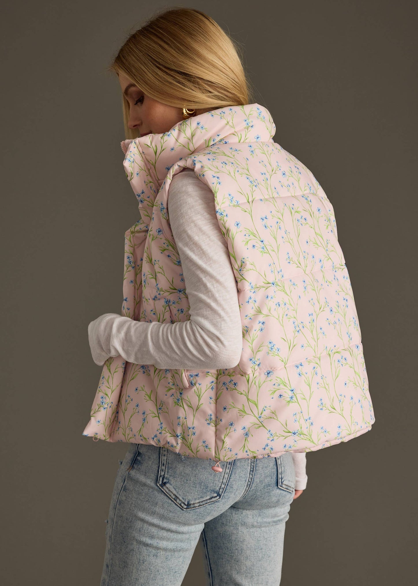 Lt. Pink Floral Vest