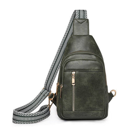 Vegan Leather Crossbody Bag