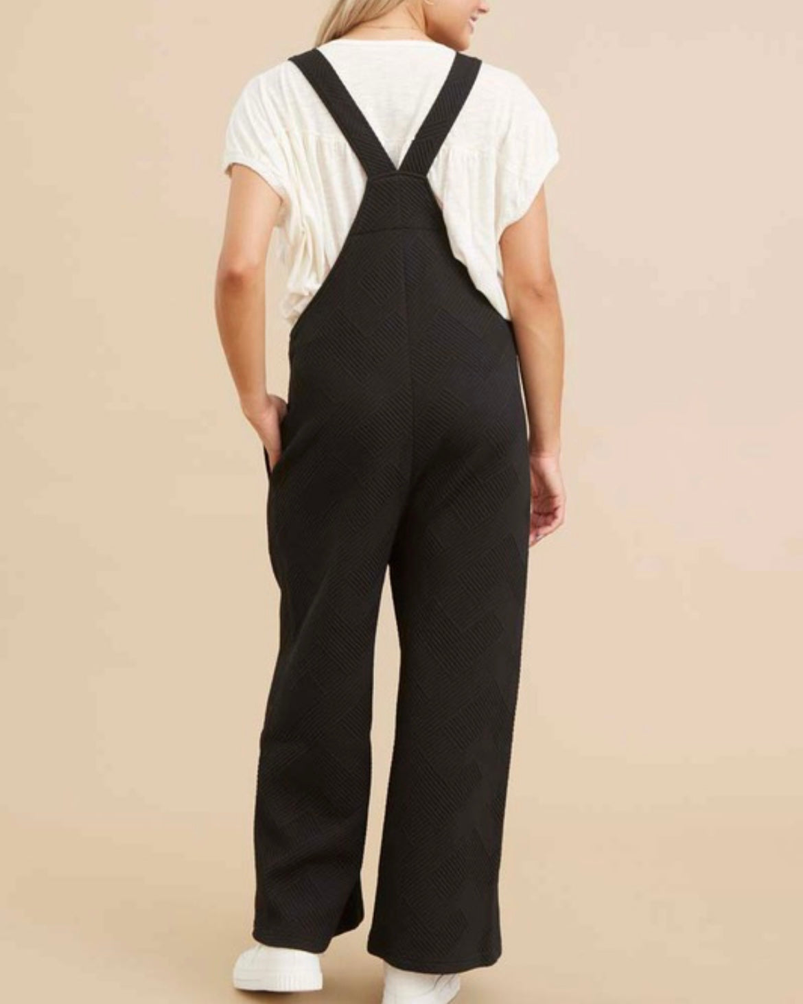 Textured Tie Overalls