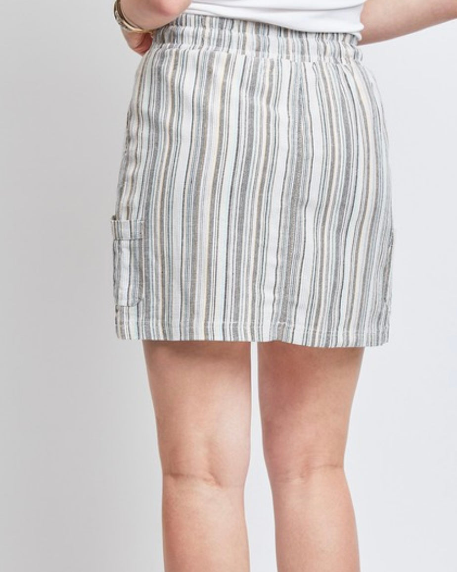 Linen Cargo Skort