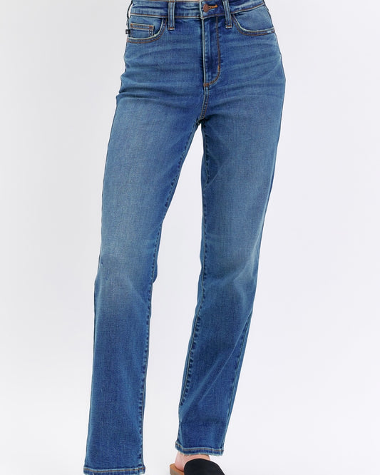 High Waist Straight Fit Dark