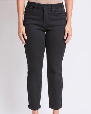 Black High Rise Straight Denim