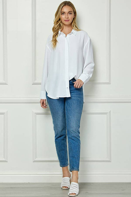 Oversized Boyfriend Light Weight Button Up