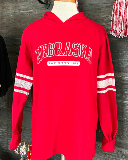 Nebraska The Good Life Varsity Hoodie