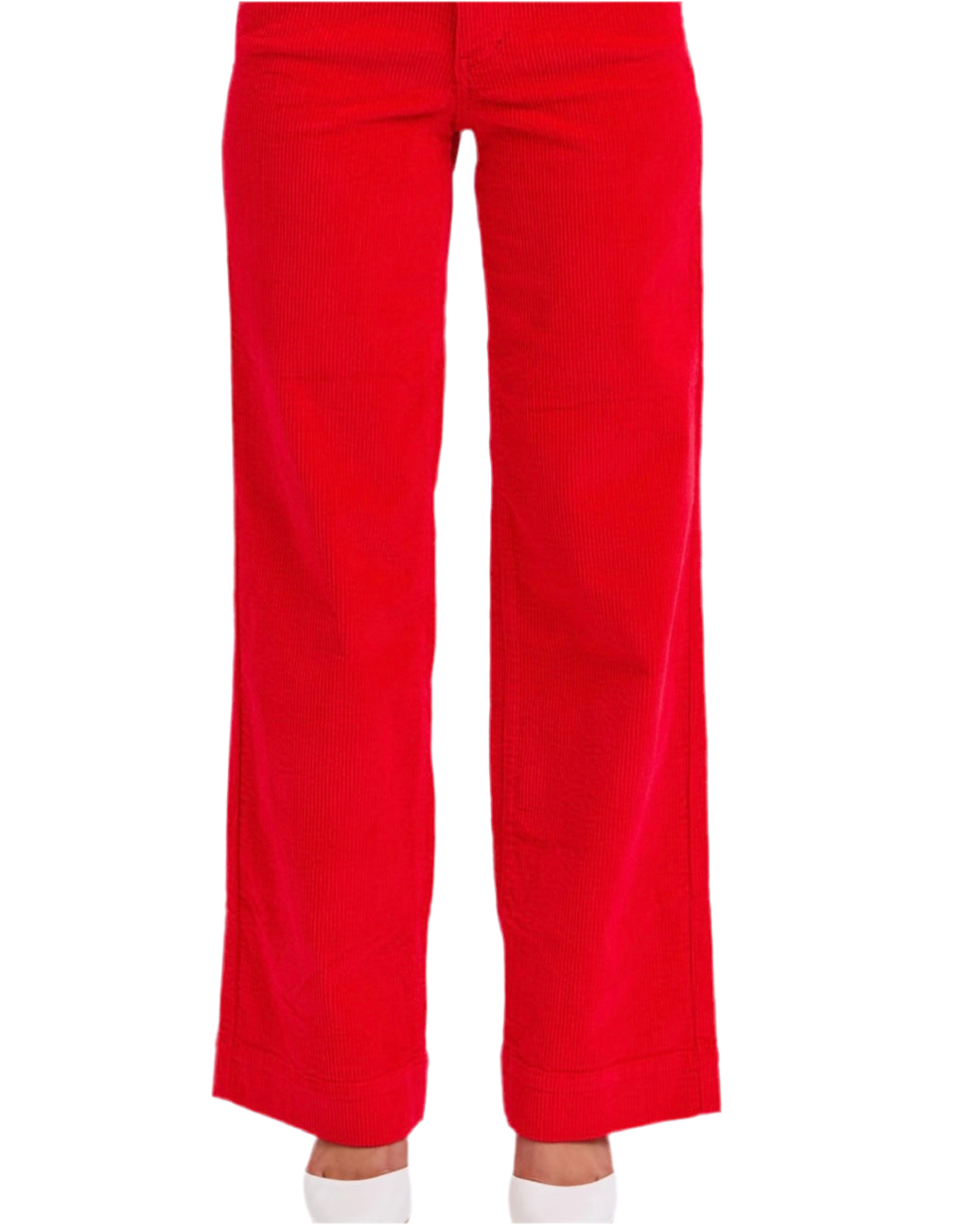 High Waist Red Corduroy Trouser