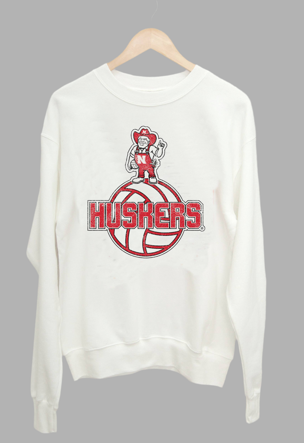 Nebraska Huskers Volleyball Thrifted Sweatshirt