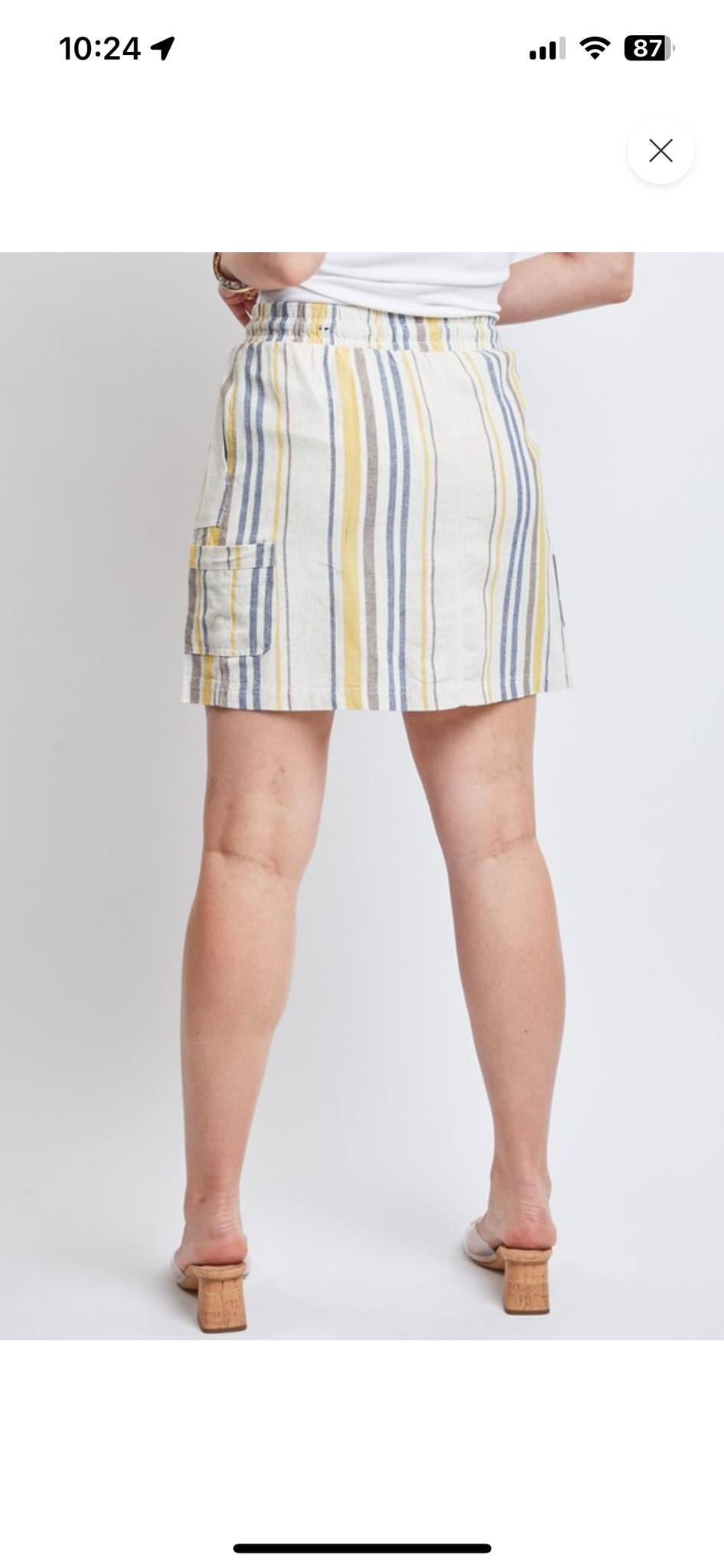 Linen Cargo Skort