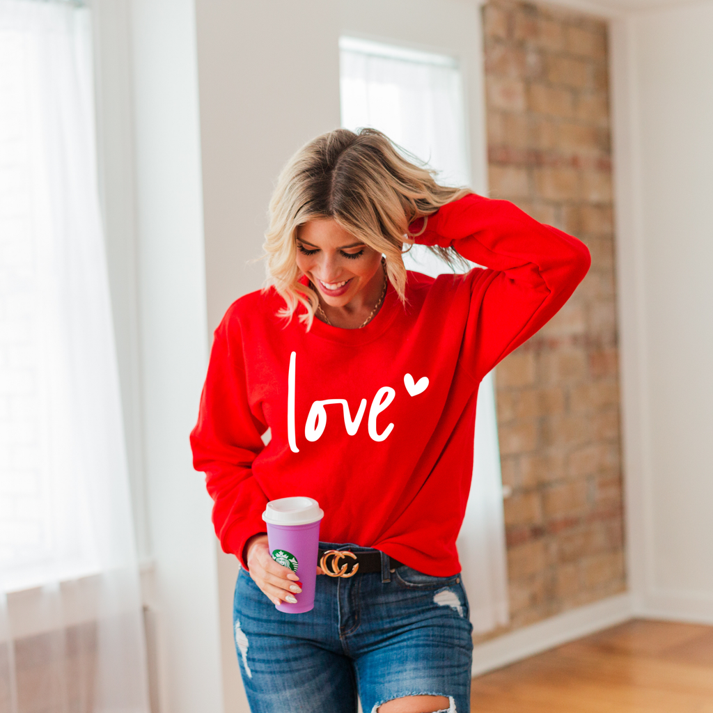 Love XOXO Valentine Crewneck Sweatshirt