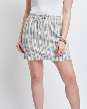 Linen Cargo Skort