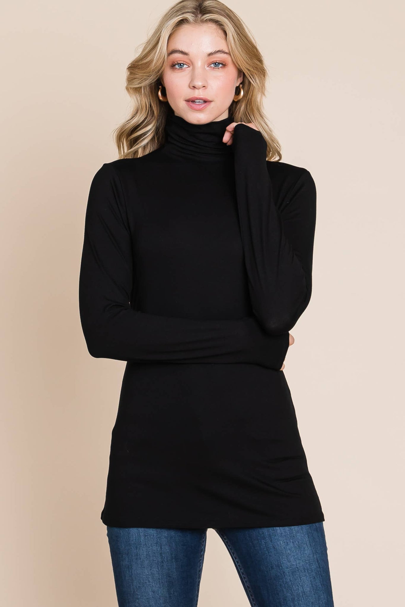 ESSENTIAL COWL NECK TOP