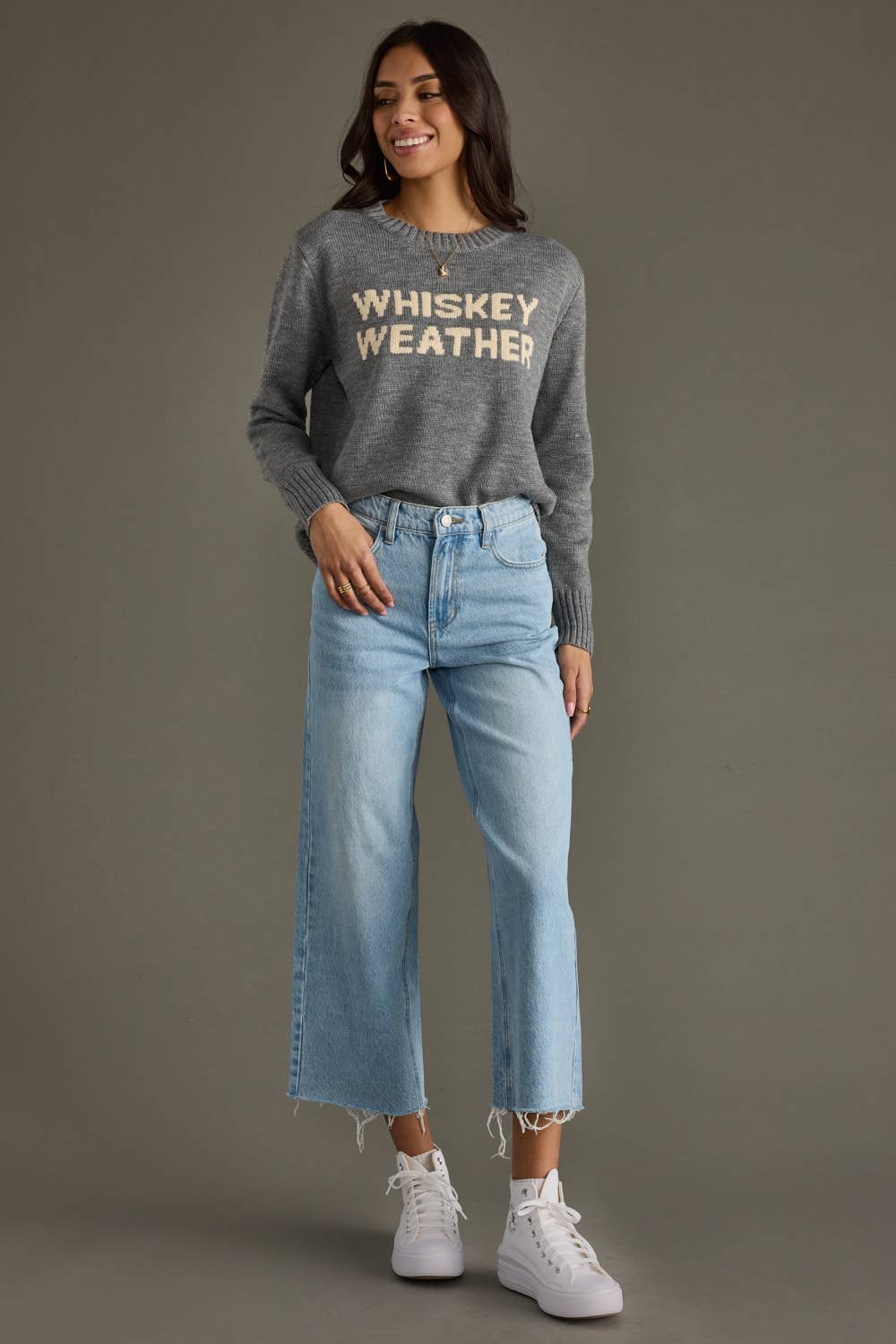 Gray Whiskey Weather Sweater