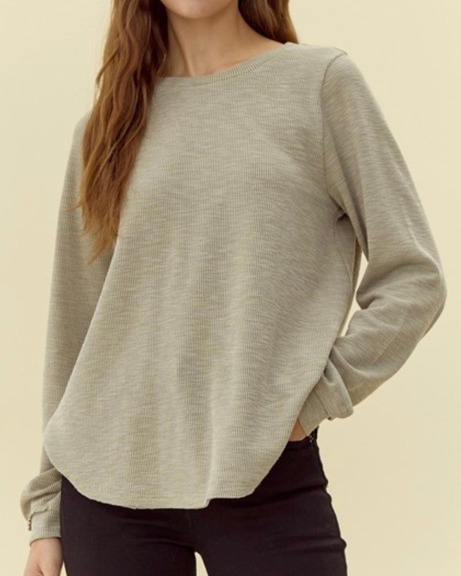 Ribbed Long Sleeve Top