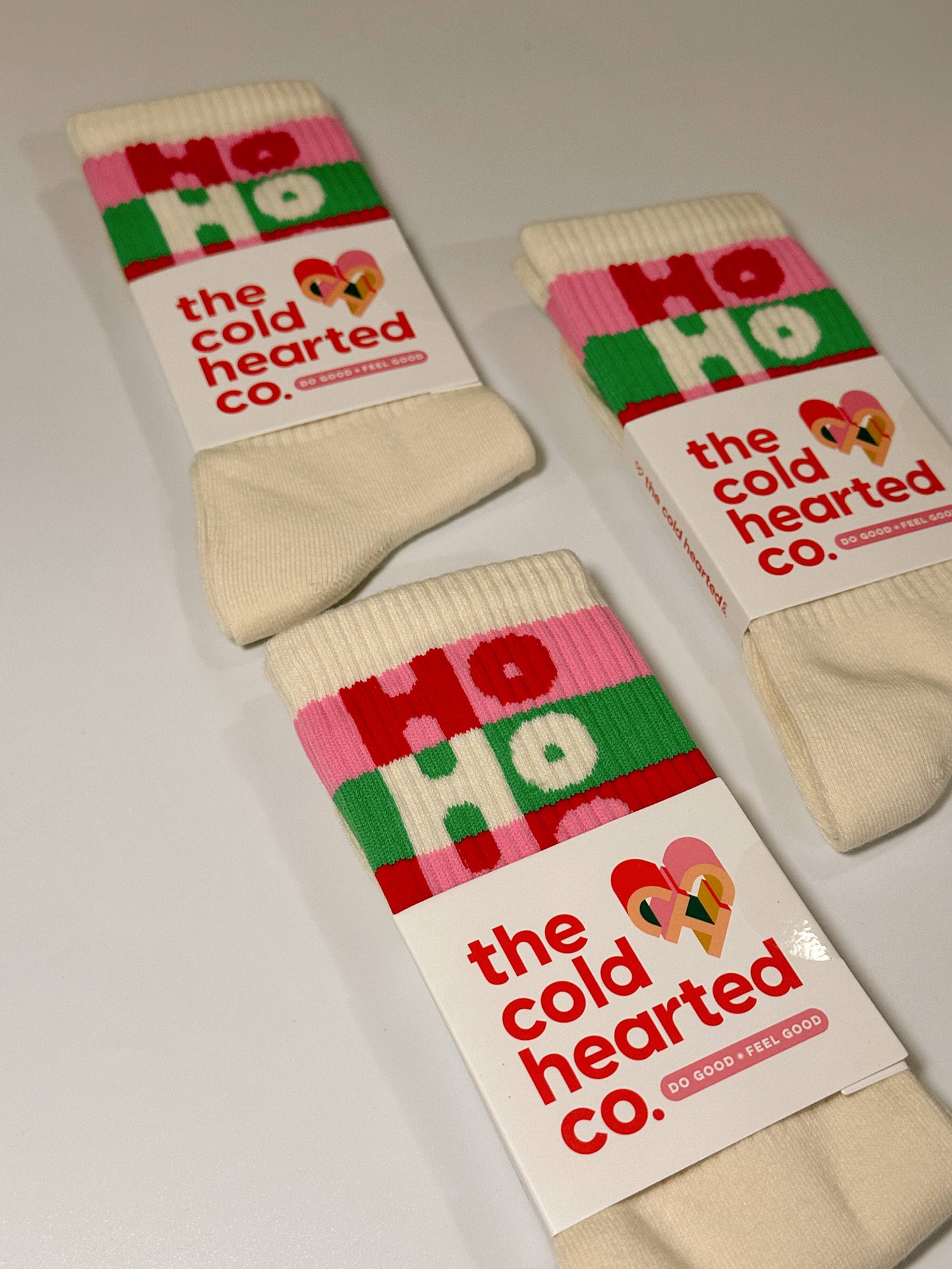 Funny Ho Ho Ho Christmas Crew Socks