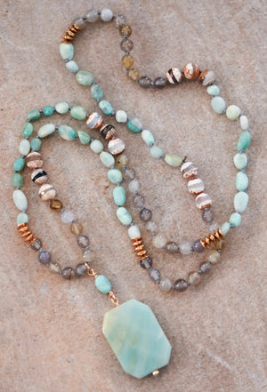 Amazonite Pendant Necklace