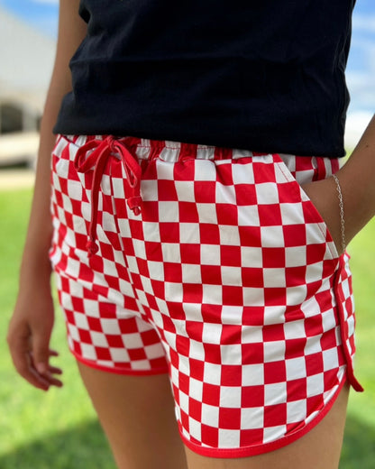 Pep Rally Shorts-Red