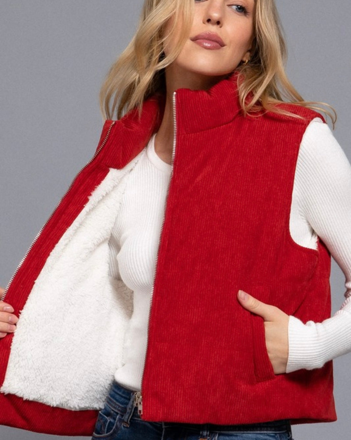 Red Corduroy Vest